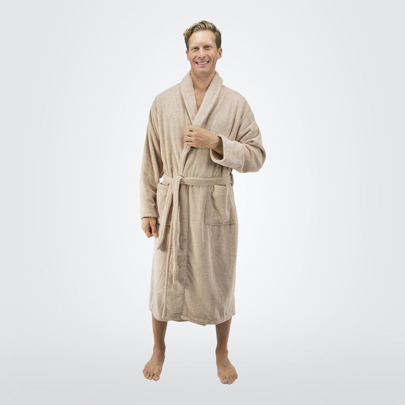 SIORO Towel Robe Mens Terry Cloth Bathrobe Cotton Hooded Full Length  Loungewear Big & Tall Warm Soft Spa Bath House Coat with Pockets, Falcon  Gray XX-Large - Walmart.com