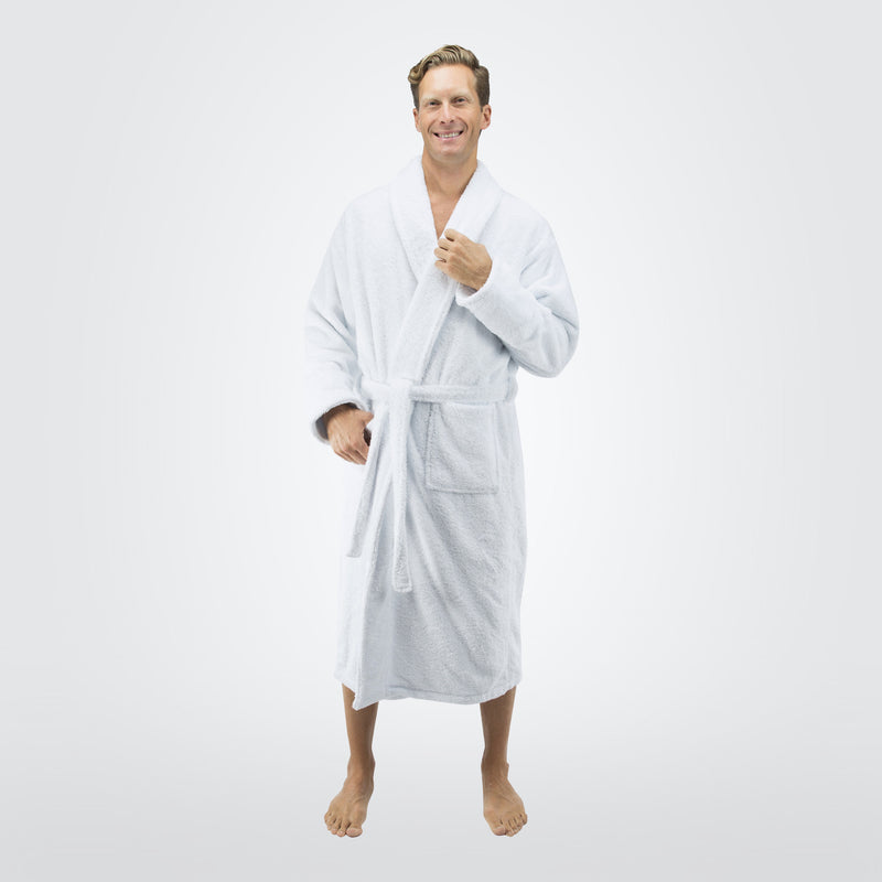 DAVID ARCHY Men's Coral Fleece Plush Robe Shawl Collar Heavyweight Full  Length Long Warm Bathrobe – David Archy